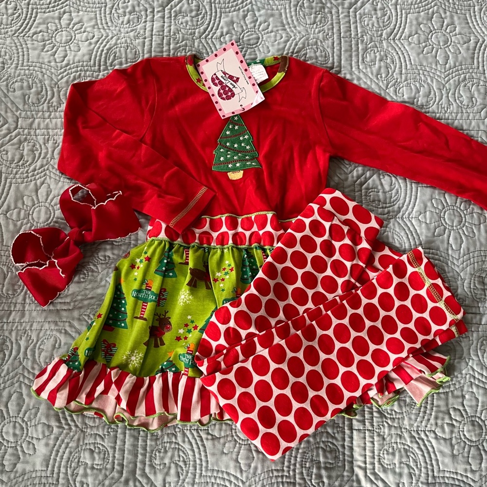 NWT Anne Loren Holiday Outfit - Sz 4/5T